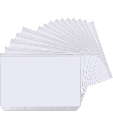 15 verpakkingen plastic mappen A6 formaat 6 gaten map van