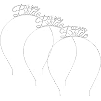 3x Metall Haarreife Silber - Party Stirnbänder Für Junggesellinnenabschied & Mädelsabend