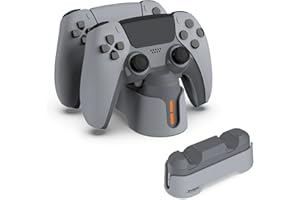 ARIKROII PS5 Controller Ladestation, Controller Ladeständer für PlayStation 5, Dual Controller Gleichzeitiges Laden mit Ladechip LED Ladeanzeige, PS5 Ladestation mit 2-3 Std Schnelllade