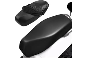 Mokaskaidj Universal Waterproof Motorcycle Saddle, Moped Seat Cover with Elastic Non-Slip Seat, Scooter Seat Covers, Sun Protection, Non-Slip and Scratch-Resistant pour Tous Les Types de Motos