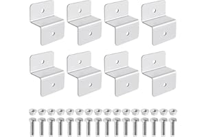 KULANNDER 8 piezas de soporte de montaje de panel solar, soporte de panel solar Z, kits de montaje de panel solar soporte Z con 16 piezas de tornillo y tuercas