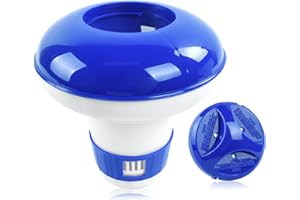 DIELOVEHUA 5 Pulgadas Dispensador Cloro Piscina, Dispensador de Cloro Flotante, Flotador dosificador de Piscina, Dosificador Flotante, Ajustable, para Piscinas, Spas, Acuarios