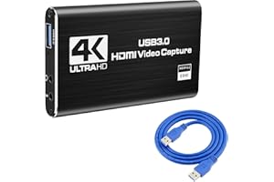 CYI Scheda Acquisizione Video USB 3.0 Game Capture 4K 60fps Capture Card 1080P per Live Streaming Registrazione Nessuna latenza con PS4 PS5 Nintendo Switch Xbox DSLR