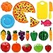 Produktbild Acefun 24pcs Plastikfrucht-Gemüse-Küche Cutting Toy Pretend Play Kinder-Rollenspiele Küchenspielzeug