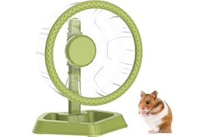 TOKAYIFE Hamster Wheel, Quiet Spinner Hamster Running Exercise Wheel with Adjustable Stand for Small Animals Syrian Dwarf Gerbils Mice (Green, Small (16cm))