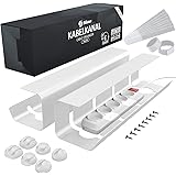 Under Desk Cable Management Tray, 2 Pack - Ultra-Sturdy Under Desk Storage for Keeping Desk Cable Tidy, Carbon Steel Holds Up