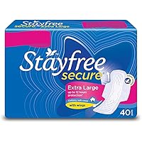 Stayfree Secure XL Cottony Sanitary Napkins with Wings - 40 Pads (Save Rupees 10)