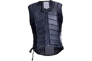 Aymzbd Equestrian Vest, Professional Padded Horse Riding Vest, Equestrian Body Protector with Zipper, Safety Protective Waistcoat for Unisex Adults Boys Girls Kids
