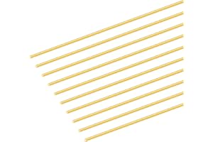 10PCS 1.5mm Brass Rod,iMeistek 200mm Length Brass Round Bar for RC Models DIY Crafts