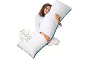 Flanhorest Memory Foam Side Sleeper Pillow - 130 x 43 cm Long Pillow, 2 kg Memory Foam Filled Soft Pregnancy Pillow, Sleeping Pillow & Nursing Pillow for Side Sleepers