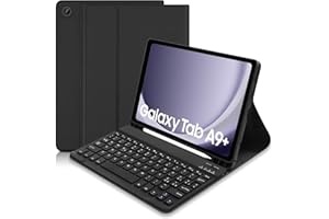 COEZFE Custodia con Tastiera per Samsung Galaxy Tab A9+ 11 Pollici 2023 (SM-X210/X216/X218), Italiano QWERTY Rimovibile Bluetooth Tastiera, Custodia Tastiera per Samsung Galaxy Tab A9 Plus, Nero