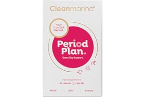 Cleanmarine Period Plan | Unique, All-in-One Blend of Natural Nutrients - Help Balance Your Body’s Daily Needs, All Month Long – Provides Hormonal Support, Plan A for Your Periods - 60 Capsules