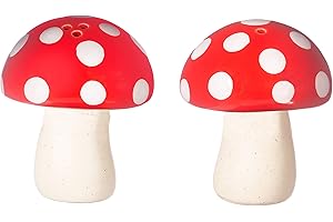 SASS & BELLE Set de sal y pimienta de champiñones rojos