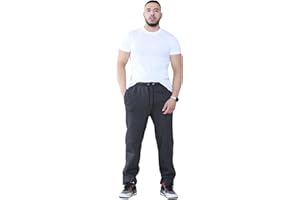 Fashionesta Flowk® Mens Open Hem Sweatpants - Plain Bottoms Joggers Fleece Pants Active Wear Gym Sports Jogging Yoga Trousers Plus Sizes S-3XL
