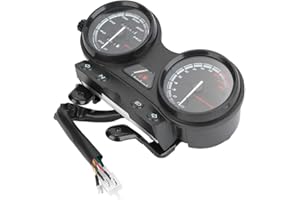 Kimiss Cuentakilómetros de motocicleta Medidor de tacómetro Instrumento de medidor de tacómetro de moto digital para 125