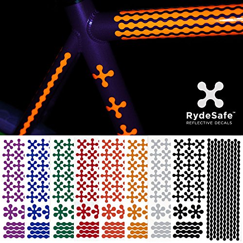 RydeSafe Modular Kit Small (rot) - Reflektierende Aufkleber fürs Fahrrad
