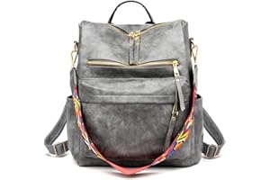 ZOCILOR Women's Fashion Backpack Purse Multipurpose Design Convertible Satchel Handbags and Shoulder Bag PU Leather Travel bag