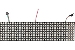 Ieron WS2812B 8x32 256 Pixel Matrix RGB 5050 SMD Individually Addressable Flexible Strip for Customized Lighting Effects in Displays and Projects