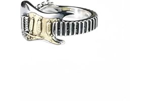 GAUEIOUR Punk Rock Music Guitar Rings,Alloy Opening Adjustable Tide Personalized Hip Hop Retro Gothic Creativity for Woman Men Finger Band Jewelry