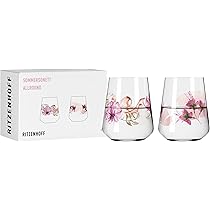 RITZENHOFF 2931017 aperitiefglas 500 ml - Serie Sommerdauw - voor Spritz, Schorle - Bladeren motief - Made in Germany