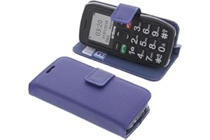 foto-kontor Funda Compatible con Artfone C1+ / C1 Plus Estilo Libro Azul Protectora