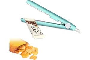KARELLS Mini Sigillante Portatile,Mini Sigillatore Per Borse Bag,Mini Sigillatrice Per Sacchetti Caldo,Sigillatrice Manuale Portatile Per Sacchetti Di Plastica Con Briciole e Snack,blu