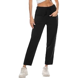 Irevial Pantaloni Sportivi da Donna Cotone Pantaloni della Tuta con Coulisse Elasticizzati Pantaloni da Jogging in Vita Alta,Casual Pantaloni Tuta Pigiama Pants per Yoga Fitness