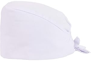 MISEMIYA - Czapka chirurgiczna regulowana higieniczna – paski pochłaniające pot na czole – nr ref. 9001, biały, jeden rozmiar