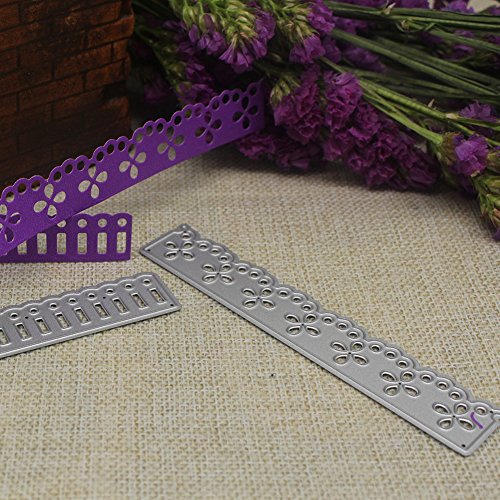 Amazingdeal365 2 PSC niedliche Zaun Metall Form Schablonen Schneiden DIY Dekor Sammelalbum Karten Buchzeichen Lesezeichen als Geschenk für Freunde Geburtstag Kinder,Kindergarten Hobby Schule Handarbeit Unterricht usw. Ein tolles Geschenk! - 5