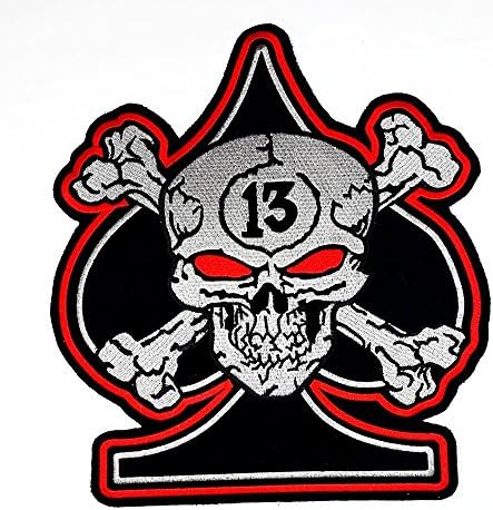 RABANA XXL ROCKERS ENGLAND 13 Skull Cafe Racer Motorcycle biker Mc club Patch for DIY Bone Ghost Hog Outlaw Hot Rod Motorcycles Rider Lady Biker Jacket T shirt Patch Sew Iron on Embroidered Badge Sign Costume