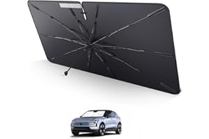 LUWU Ombrello Parasole Auto Compatibile con Volvo EX30 EV 2024 2025 Parabrezza Parasole Auto ad Ombrello Pieghevole per Parabrezza Anteriore Interno EX30 Accessori