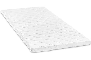 Bodyprotect Matratzenauflage Topper Komfortschaum 80 x 200 x 6 cm, waschbar bis 60 Grad, weiß