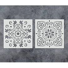 GSS Designs - Juego de 2 plantillas para pintar muebles de pared de madera, 30