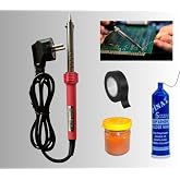 4'l&uuml; Lehim Makinesı Seti 60w Havya Kalemi Tel Lehim Pastası Elektrik Bandı