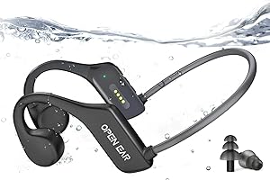 NAGFAK Bone Conduction Headphones, IP68 Waterproof Swimming Headphones, Built-in MP3 32G Memory Underwater Earphones, 8H Playtime Wireless Earphones Open-Ear Sports Earphones for Running Workout Cycling etc