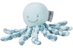 Nattou Peluche Polpo, Per neonati e bimbi prematuri, 23 cm, Verde menta, 878746