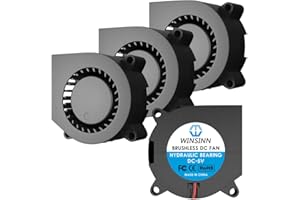 WINSINN Wentylator dmuchawy 40 mm, 5 V, 4020, 40 x 20 mm, turbina, bezszczotkowe chłodzenie, do drukarki 3D, wytłaczarki Hotend, wysoka prędkość (opakowanie 4 szt.)