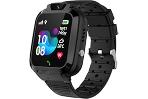 PUHIUYOI GPS Reloj Inteligente Niño, Reloj GPS Niños Localizador y Llamadas, Smartwatch Niño Telefón para y Niña con Impermeable IP68 Cámara Chat Juegos Despertador, RelojNiños Regalo para Niños 4-12 Años