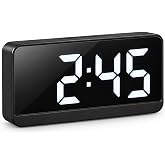 Coverzone LED Dijital Masa Saati, &Ccedil;alar Saat, Sıcaklık, Takvim, GH8009 | 16,5x8x2 cm siyah dijital &ccedil;alar saat; 12/24 saat, sn