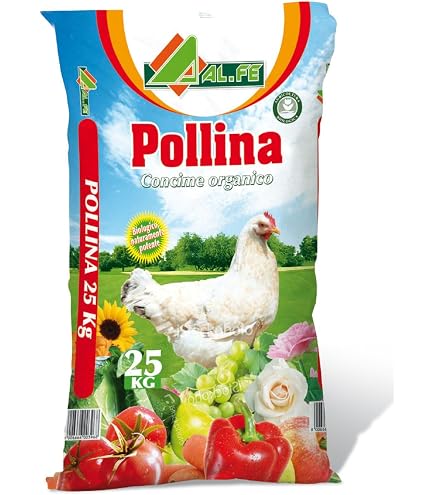 Agripollina concime organico Pollina essiccata e fermentata 25 kg