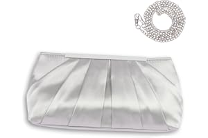 Minicloss Damen Satin Abendtasche Clutch Bag Elegante Kettentasche Handtasche für Damen Hochzeit Handtasche Party Abschlussball