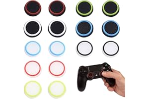 16pcs ZKSXOA Silicone Thumb Stick Grip Cap, Aim Assist Caps, Joystick Thumbstick Cap Attachments For Xbox Series X/S PS5，PS4, Xbox 360, PS3, PS2 Controllers Colour Set 1