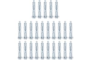 XUELIYUN 25pcs M4×38 Heavy Duty Metal Wall Anchor and Fixing System for Plasterboard and Drywall