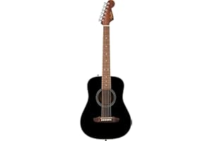 Chitarra acustica mini Fender California Standard Redondo™ con borsa, tavola in abete, nera