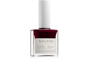 NAILKIND Burgundy Deep Red Nail Polish - Wine O’Clock - Classic-Red Nail Varnish - Vegan Nail Lacquer - Peta Certified Cruelty Free - Quick Drying Long Lasting Chip Resistant Manicure - 8ml