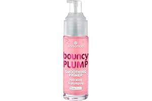 ‎ESSENCE COSMETICS essence bouncy PLUMP SMOOTHING PRIMER, Pink, feuchtigkeitsspendend, glättend, pflegend, natürlich, vegan, ölfrei, ohne Alkohol, ohne Parabene, 1er Pack (30ml)