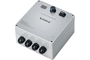 PWM Controller, Briidea DC 12-48V 35A Waterproof Motor Speed Controller with Forward-Brake-Reverse Switch, Adjustable Potentiometer and LED Display, Easy Assembly, Perfect for Trolling Boat Motor