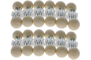 Utoolmart 12mm Wool Felt Mounted Points Ball Polishing Bits Burrs Buffing Wheels Grinding Head with 1/8" Shank 24 Pcs