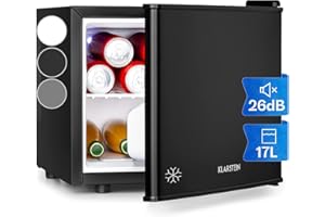 Klarstein Mini-Kühlschrank für Getränke, Kleiner, Lautlos, Skincare Fridge, 3 Kühlstufen, Camping, Minikühlschrank für Zimmer, Büro 0-15°C, 17 L