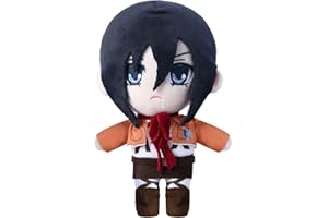 NUWIND Anime pluszowa lalka, zabawka, figurki Levi Ackerman Mikasa, Ackerman Eren Jaeger pluszowa kolekcja, figurka, miękka dekoracja, prezenty, rekwizyty do cosplay, (Mikasa, Ackerman)